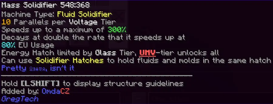Mass Solidifier Multiblock