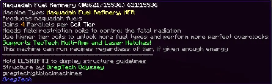 Naquadah Fuel Refinery Structure Rework