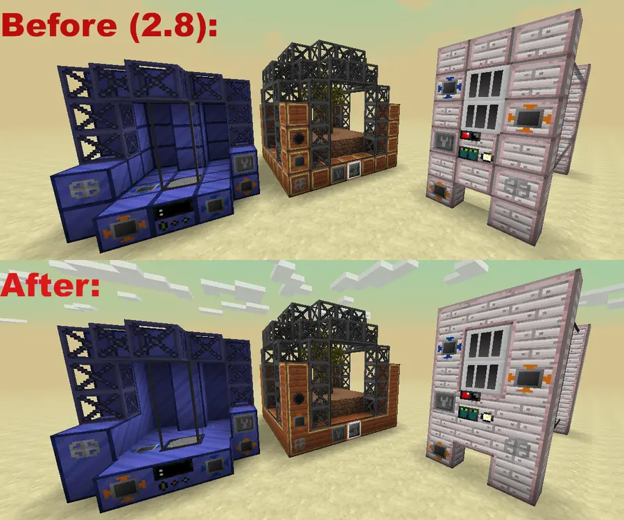 Multiblock components connect to casings