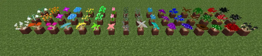 Modded Plants in Flower Pots