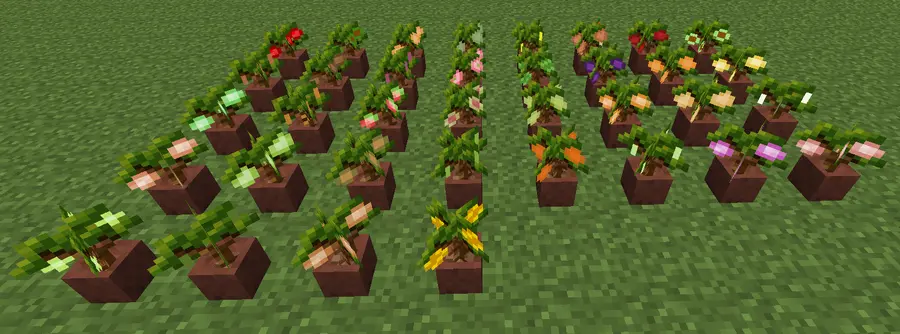 Modded Plants in Flower Pots