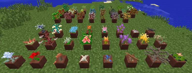 Modded Plants in Flower Pots